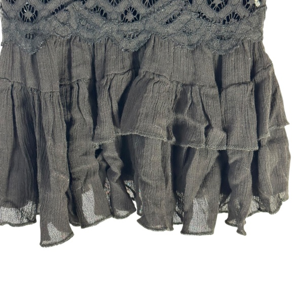 Free People One Adella Black Cami Tank Top Sz S - Picture 7 of 9